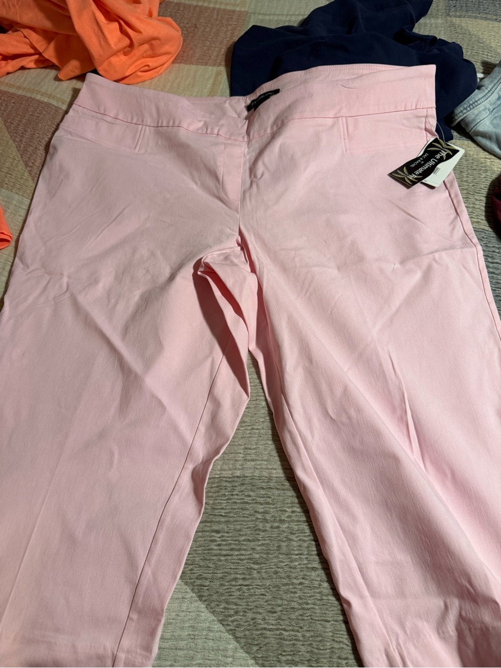Zac & Rachel Light Pink Stretch Capris new size 24W